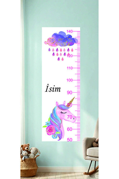 İsme Özel Boy Ölçer Duvar Sticker