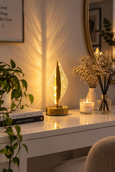 etxShop Tane Yapraklı Led Aydınlatma Masa Lambası Dokunmatik Masa Lambası Dek...