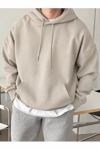 belissia Unisex Erkek/Kadın KAPUŞONLU Renkli Pamuklu Oversize Sweatshirt