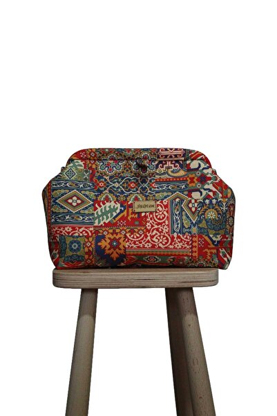 BUSRAKAZANCDESİGN Etnik Desenli Gizli Burslu Portföy Clutch Çanta