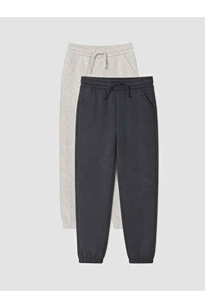 LC Waikiki Anthracite 2-Pack Boys' Thick Sweatpants