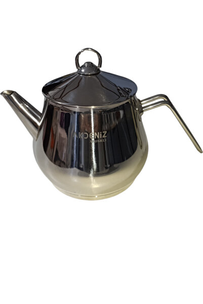 Akdeniz Linda Metal Kulplu Paslanmaz Çelik Bitki Çayı Tekli Demlik 2 Litre