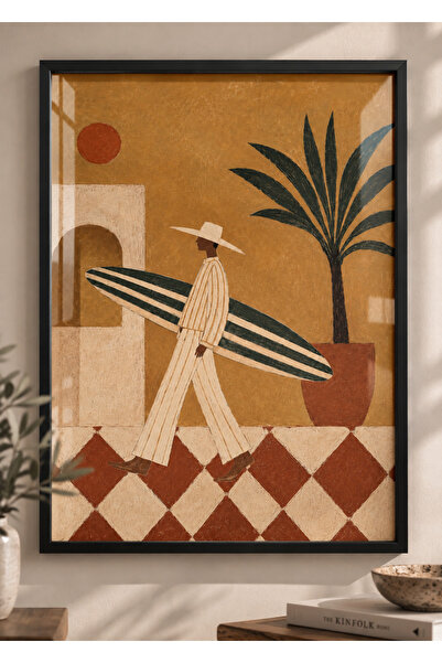 KALİA HOME Ahşap Çerçeveli Tablo | Boho Surf