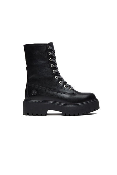 Timberland Stone Street Mid Lace up Boot Women's Casual Boots Tb0A5Sahw021 Black