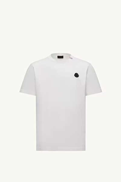 MONCLER GRENOBLE Black Logolu Pamuklu Tişört
