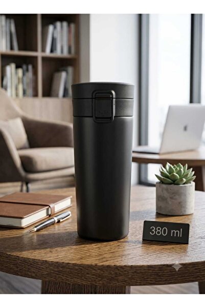 zeixpow 380 Ml Çift Katman Küçük Paslanmaz Çelik Sızdırmaz Araç içi Bardak Te...