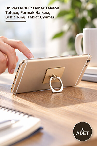Yenilig 3 Mobile Phone Selfie Rings – Universal 360 °   Rotating Phone Holder...