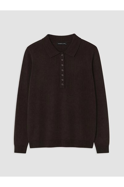 LC Waikiki Brown Polo Neck Women's Knitwear Sweater