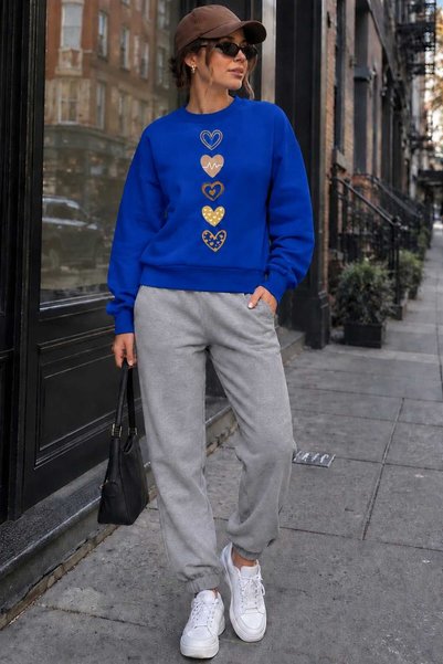CLOTHES33 Zero-Collar Sweatshirt 2-Piece Combination Winter Shardooned 5-Piec...
