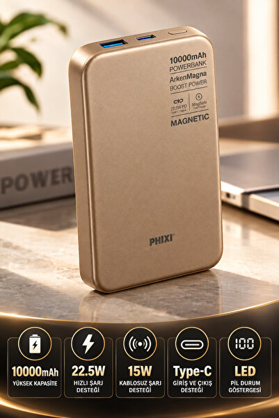 L'eDoren Force PW35 MagSafe Powerbank 10000mAh 22.5W Hızlı Şarj