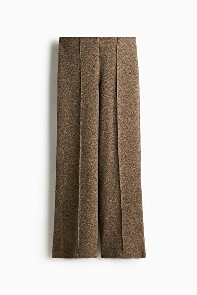 H&M Rib-knit crease-leg trousers
