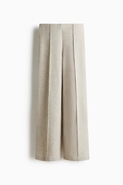 H&M Rib-knit crease-leg trousers