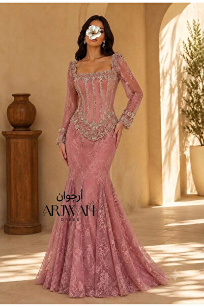 ARJWAN Elegant Evening Dress Lace