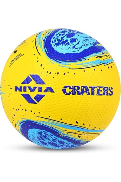 Nivia 488 Craters Volleyball for Men & Women| Color: Yellow/Blue | Size: 4 | ...