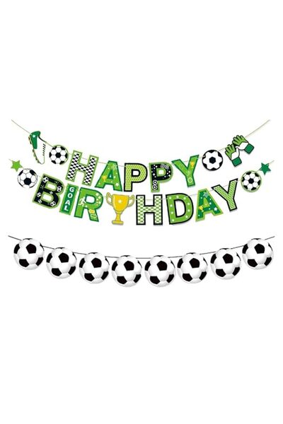TERRIFI Happy Birthday Banner, Birthday Banners for Boys, Football Party Deco...