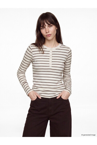 LC Waikiki Two Mt Shop Quality Lcw Everyday Brown Camisole Striped Super Skin...