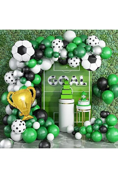 GENERAL Soccer Ball Balloon Arch Set for Boys, Green Balloon Arch Set with So...