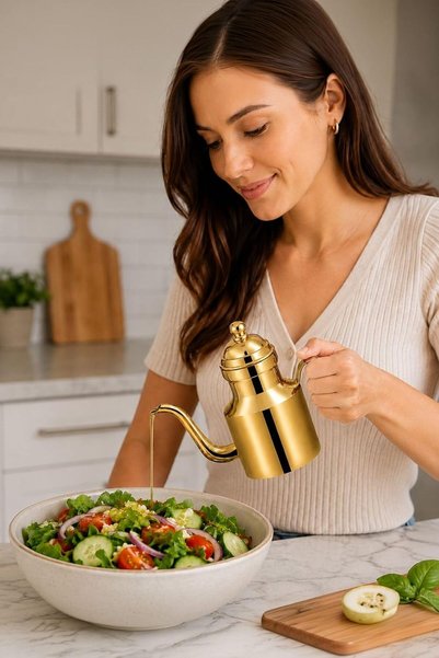 Chavin Komple 304 Çelik Gold 500 ml Yağdanlık Sosluk ve Sirkelik mt271sr