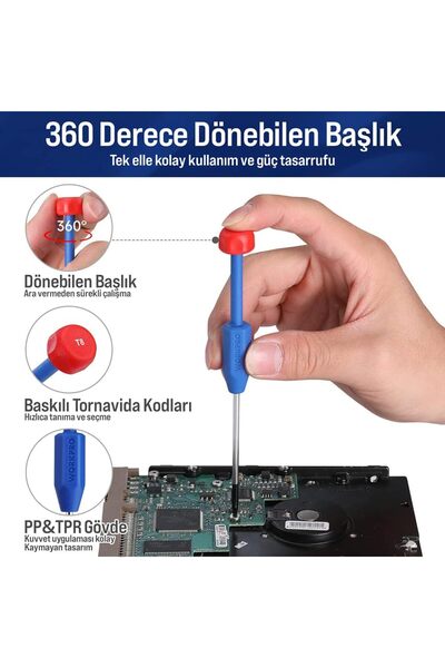 Genel Markalar WP200531 Hassas Tornavida Seti, 12 Parça, CR-V Çelik, Torx, Magnetize Aparatlı