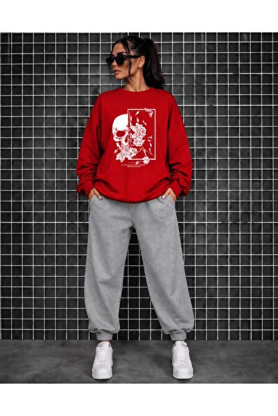 CLOTHES33 Zero Collar Sweat Suit 2-Piece Combination Winter Shardooned Rose D...