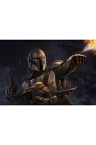 OEM Poster The Mandalorian și Baby Yoda 4k, 61x90 cm, poster5302