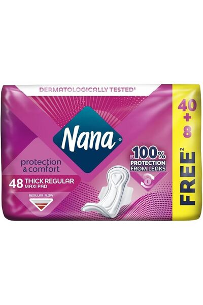 Nana Maxi Thick Regular Sanitary Pads, Regular Flow, Fast Absorption, Maximum...