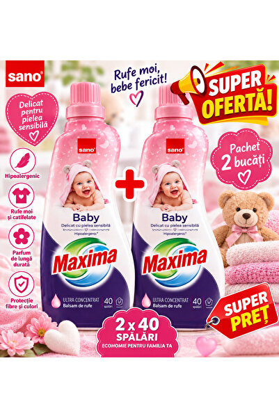 Sano Συσκευασία 2 τεμαχίων Maxima Baby – Υπερσυμπυκνωμένο, υποαλλεργικό μαλακ...