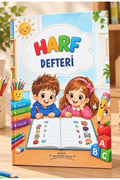 turuncufabrika Harf Defteri - Okul Öncesi ve 1. Sınıf Okuma Yazma Öğrenme Def...