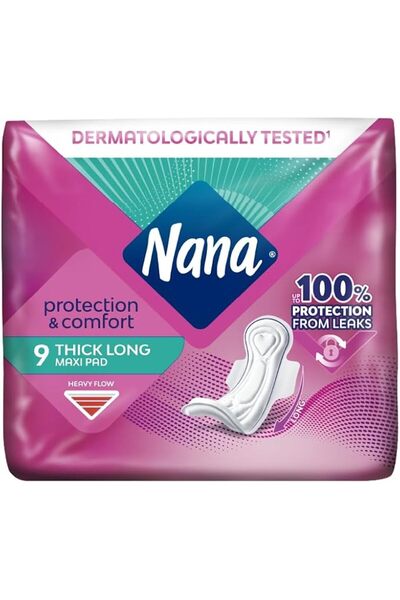 Nana Maxi Thick Long Sanitary Pads, Heavy Flow, Fast Absorption, Maximum prot...