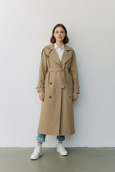 Durivya Kuşaklı Oversize Trençkot