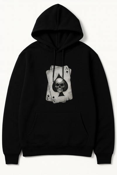 JANTIL MODA Unisex Oversize Φούτερ με κουκούλα και τσέπη καγκουρό, με στάμπα ...