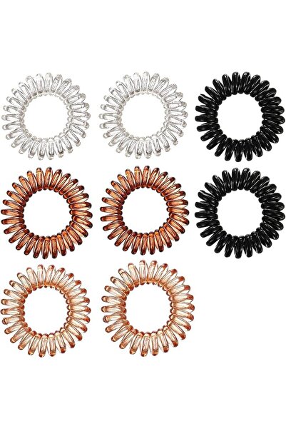 SYOSI Spiral Hair Ties for Women & Girls – Plastic Coil Bands, Traceless Pony...