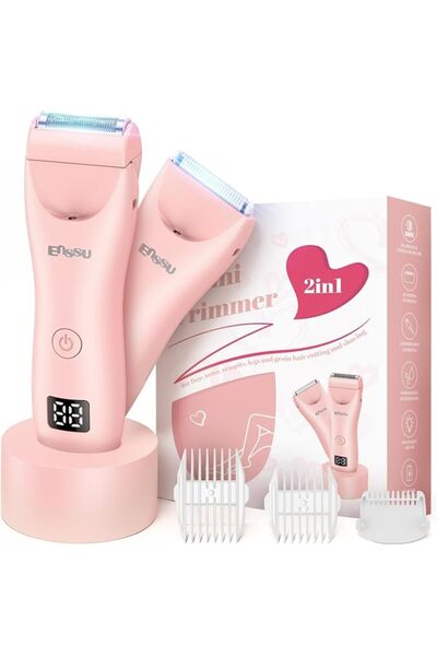 ENSSU Shaver for Women, 2 in 1 Trimmer for Women for Bikini,Sensitive Area