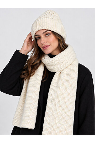 derikem Women's Winter Knitted Beanie and Scarf Set - Set of 2