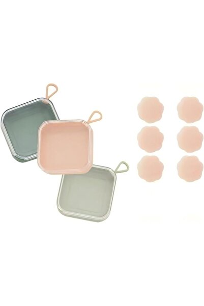 Generic لاصقات سيليكون غير مرئية للصدر للنساء، زوجان مع حقيبة سفر