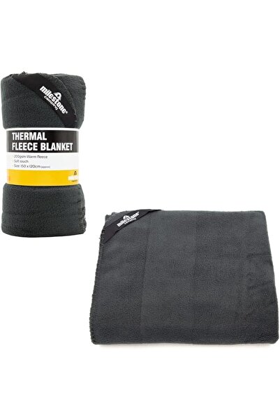 Milestone Camping 24680 Thermal Polar Fleece Blanket/Charcoal Colour / 150cm ...