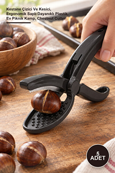 Yenilig 5 Pieces Plastic Chestnut Opener – Chestnut Peeler and Cutter, Durabl...