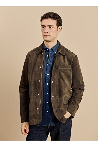 BROOKS BROTHERS Deri Mont, 2XL, Kahve