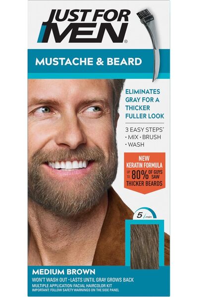 Just For Men شارب وذقن - بني داكن متوسط (M-40) 28 جرام