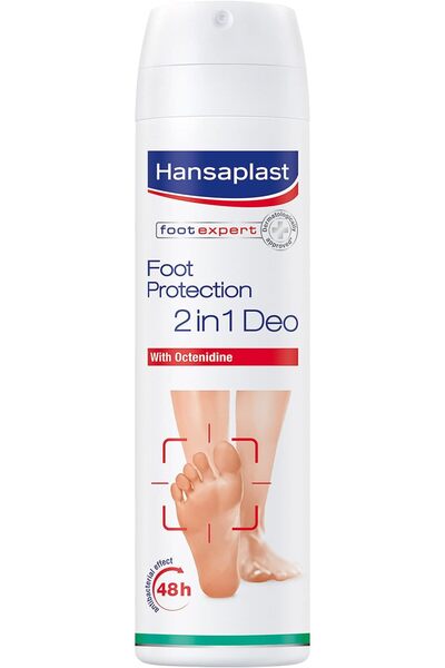 Elastoplast Hansaplast Foot Protection 2 In 1 Deo Anti-Bacterial Spray, 150 ml