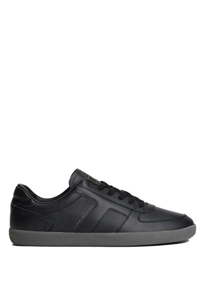Tommy Hilfiger Siyah Erkek Sneaker TH TRIBECA SNEAKER LEATHER