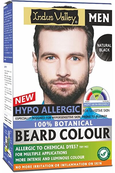 Indus Valley 100% botanical Hypo Allergic Beard Color for Men (Black)