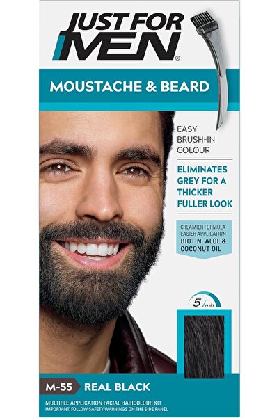 Just For Men Moustache & Beard -- Real Black (M-55) 28GM