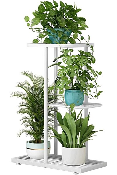 GENERAL Indoor and Outdoor Plant Stand - 3-Tier Metal Flower Pot Holder, Vert...
