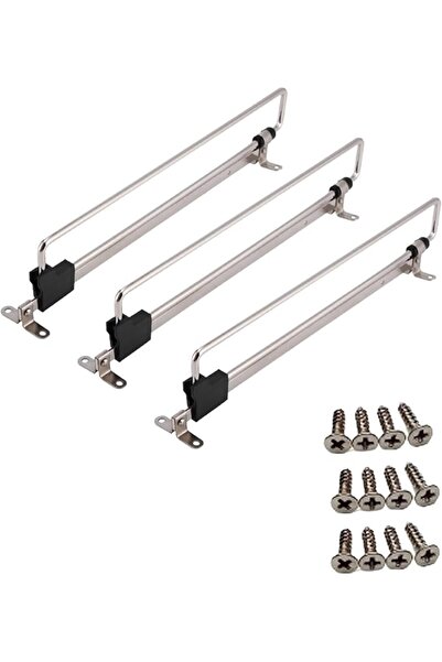 ALMEKAQUZ 3Pcs Heavy Duty Retractable Closet Pull Out Rod, Wardrobe Clothes H...