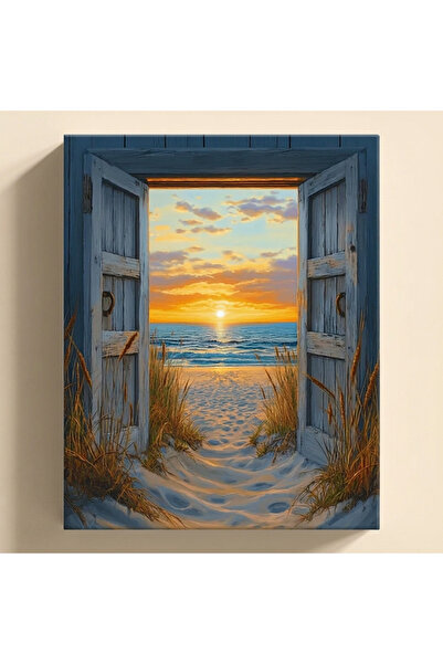 dingin Yetişkin Sayılarla Boyama Seti - Geçit 40x50 cm Numaralı Tuval