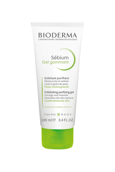 Bioderma جل سيبيوم للتقشير 100 مل - علاج منقي، تضييق المسام، تفتيح البشرة