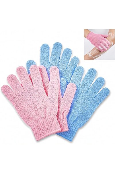 ToolHouse Exfoliating Gloves for Shower, 2 Pairs Body Scrub Gloves for Removi...