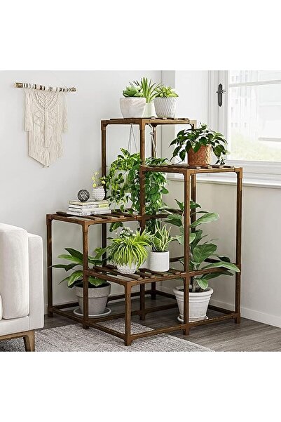 GENERAL Bamworld Indoor and Outdoor Plant Stand, Indoor Plant Shelves, 4-Tier...