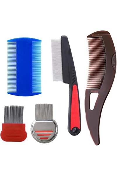 LAXDAMRE 5 Pack Dandruff Comb Set - Stainless Steel Fine Tooth Comb Hair Groo...